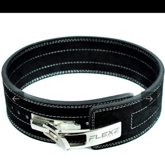 Flexz Fitness Lever Weight Lifting Belt Leather 10MM Powerlifting Gym Size M AG - Picture 1 of 6